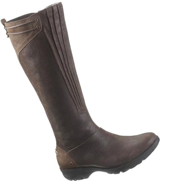 Merrell Vera Peak Espresso Equestrian Riding Boots Knee High Leather Brown 8 - Picture 1 of 7